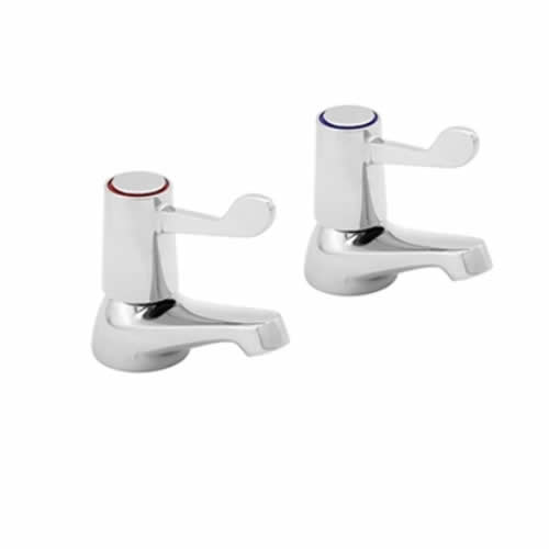 Wrist action basin taps